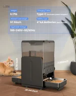 Distributeur pour chats avec deux compartiments