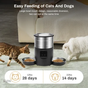 Distributeur de croquettes MiaouRythme, modèle Repas Zen