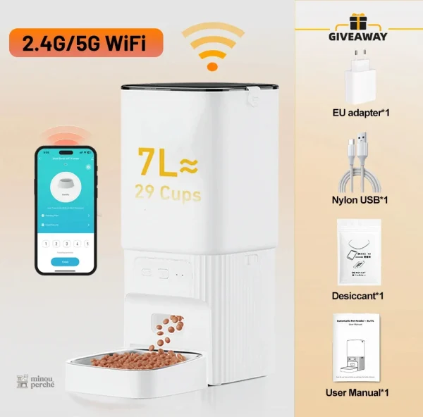 Distributeur de croquettes pour chats avec programmateur