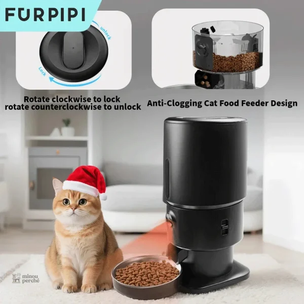 Distributeur connecté Miaou Vision Pro 5L pour chats