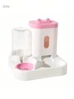 Distributeur de nourriture et eau pratique pour chats