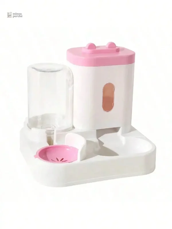 Distributeur de nourriture et eau pratique pour chats