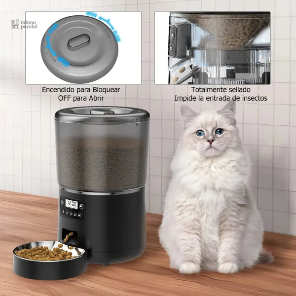 Distributeur automatique de croquettes pour chat 4L