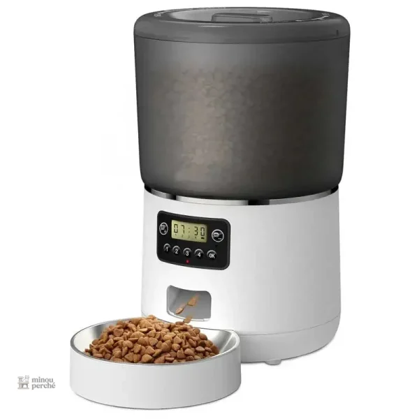 Distributeur de croquettes élégant pour votre compagnon félin