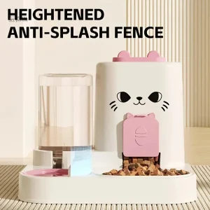 Distributeur d'eau et nourriture pour félins