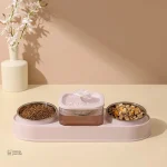 Double bol inox pour alimentation et hydratation féline