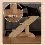 Accessoire en bois pour le confort des chats âgés