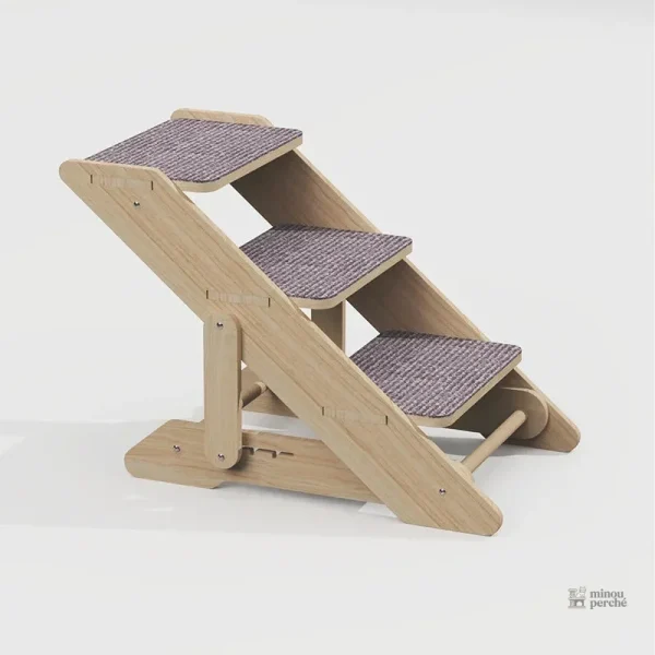 Escalier adapté aux félins avec des besoins spéciaux