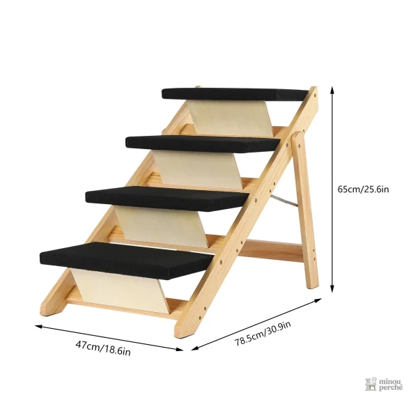 Accessoire en bois pour faciliter l'escalade des chats