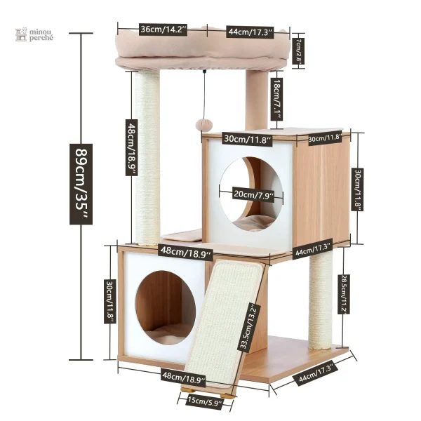 Arbre à chat élégant pour intérieur moderne