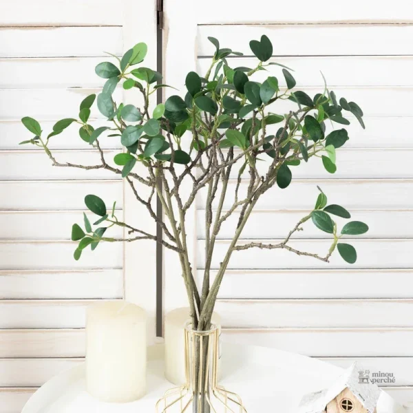 Fausse Branche d'arbre feuillu 45cm pour arbre à chat