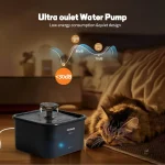 Fontaine pour animaux de compagnie, 2.2L, design moderne