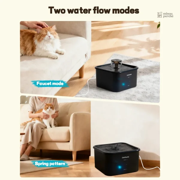 Fontaine à eau pour chats, capteur de détection