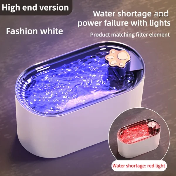 Fontaine d'eau pour chat, 3L, modèle USB silencieux