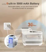 Distributeur d'eau élégant pour chats en intérieur