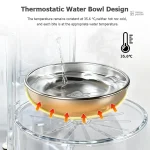 Fontaine à eau inox pour chat, design moderne et pratique