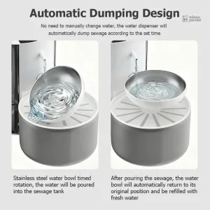 Distributeur d'eau pour chat, fonction chauffante intégrée