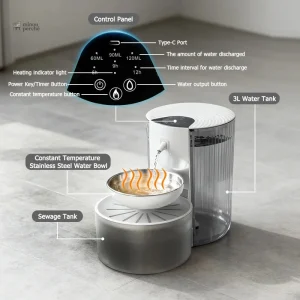 Fontaine pour chat, inox élégant et durable