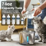 Fontaine pour chat avec filtration triple ultra silencieuse