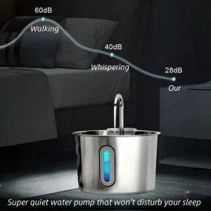 Fontaine à eau design pour chats, capacité de 2,2L