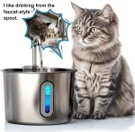 Fontaine silencieuse pour chats avec filtration efficace