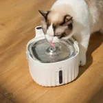 Fontaine à eau chat 2L sans fil en acier inoxydable