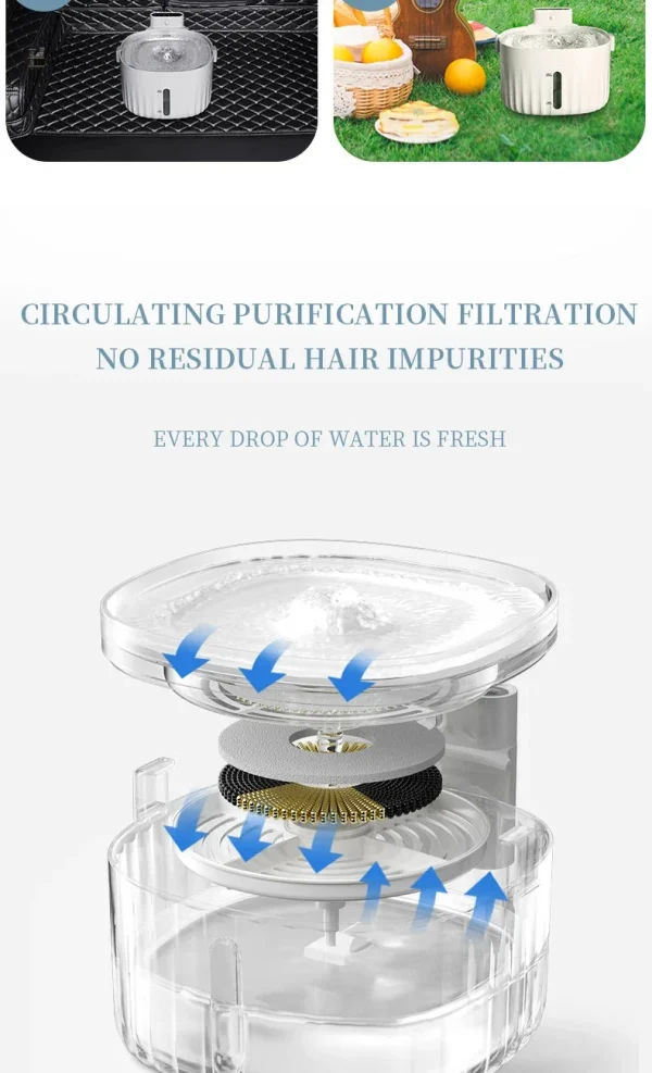 Fontaine à eau pour félin au look contemporain