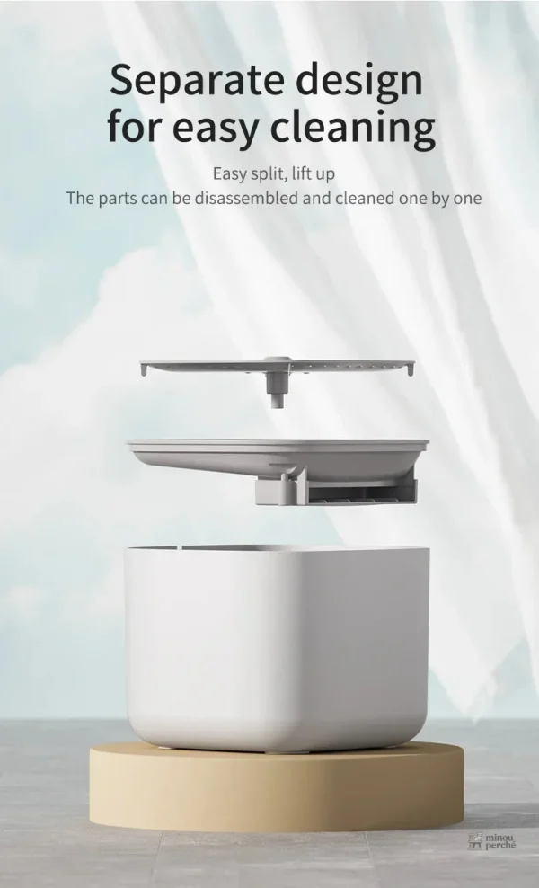 Design élégant pour une fontaine à eau pour chat