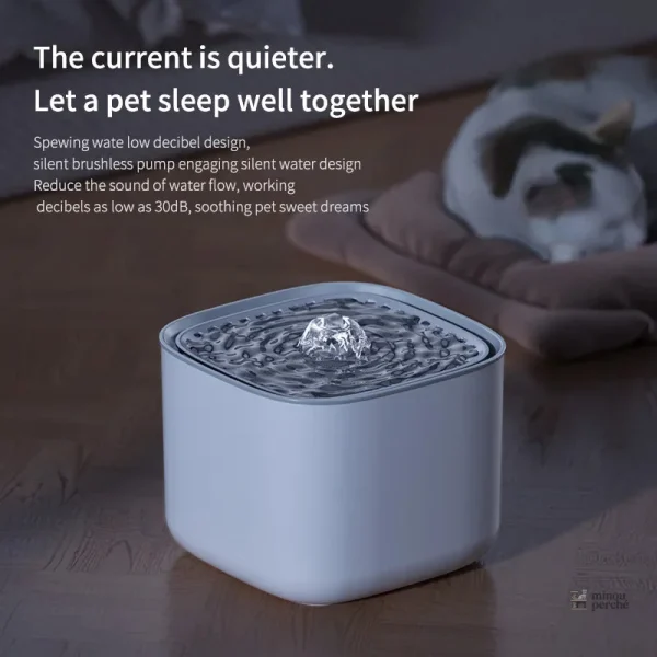 Fontaine pour chat avec design apaisant