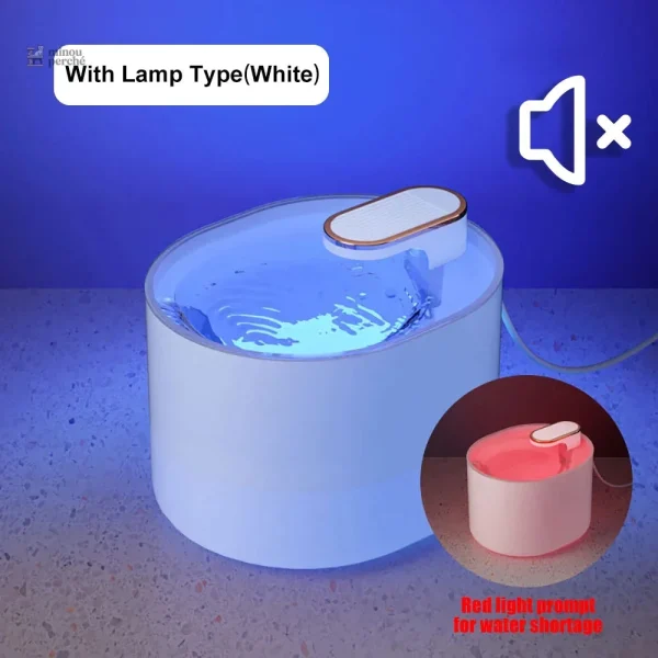Fontaine filtrante pour chat avec lumière LED