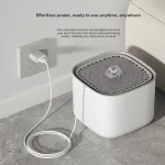 Fontaine silencieuse pour hydratation optimale des félins