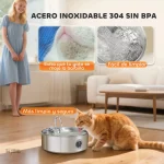 Fontaine à eau en inox pour animaux de compagnie