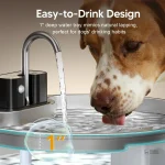 Fontaine à eau sans fil pour chats en acier inoxydable