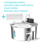 Distributeur d'eau pour chats, design moderne sans fil