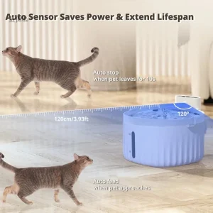 Distributeur d'eau pour animaux avec capteur en inox