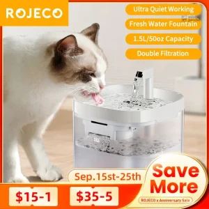 Fontaine à eau pour chat Cascade Pure avec filtration double