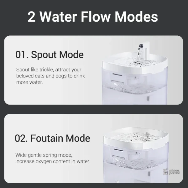Distributeur d'eau pour chat avec système de filtration