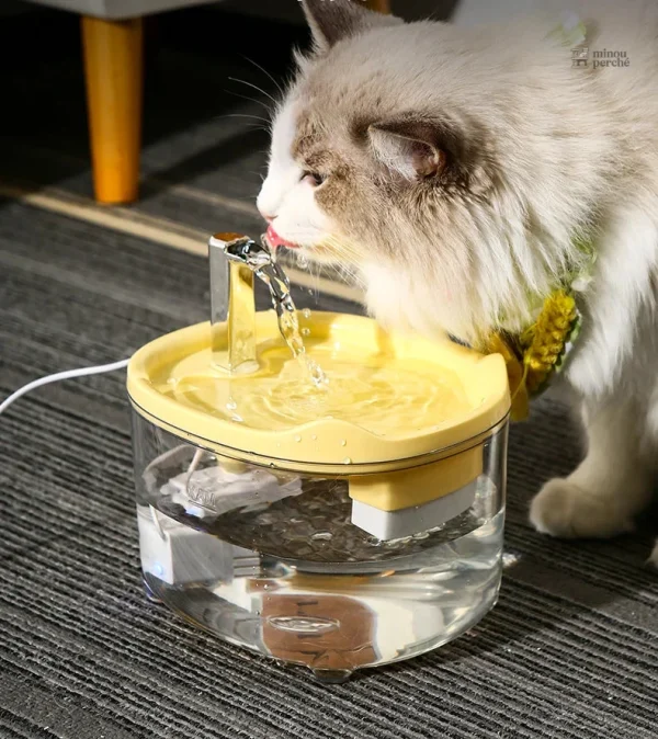 Fontaine à eau pour chat Goutte Dorée