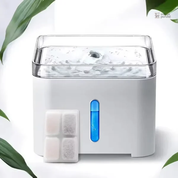 Fontaine à eau pour chat "Clair de Source" 2L LED