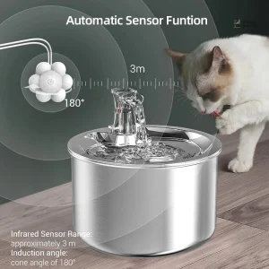 Distributeur d'eau silencieux pour chats