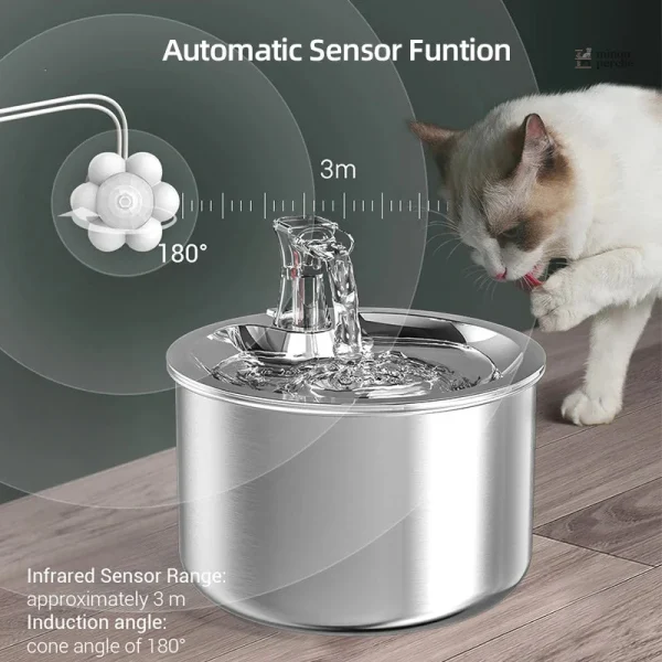 Distributeur d'eau silencieux pour chats