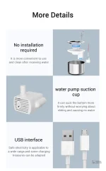 Fontaine à eau pour chat en acier inoxydable 2L - vue 2