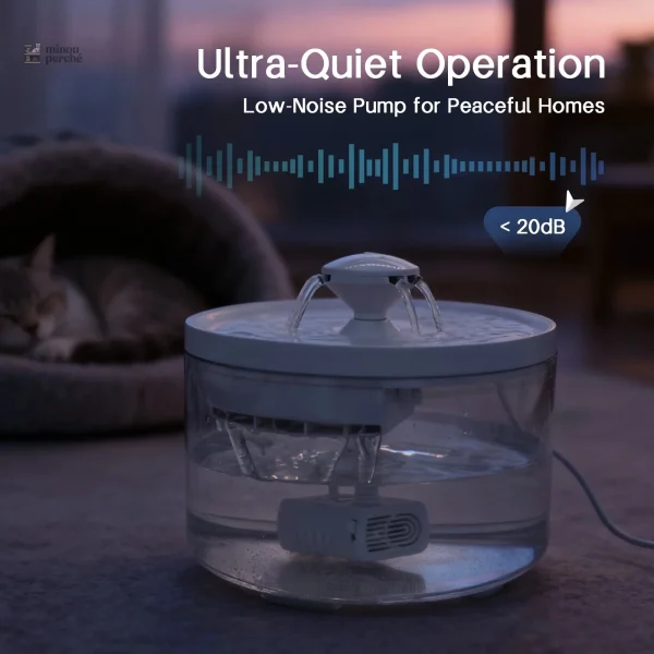Source d'eau pour chat, capacité 1,8L