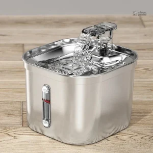 Fontaine à eau en acier inoxydable pour chat
