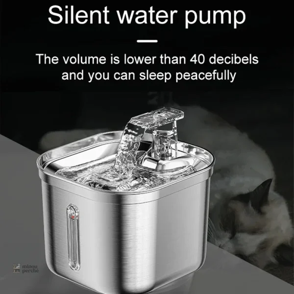 Fontaine à eau pour chat avec système de cascade