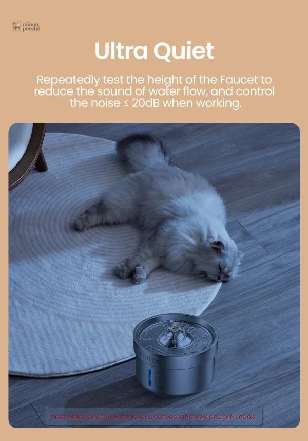 Pompe ultra-silencieuse pour chat