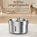 Fontaine d'eau silencieuse pour chats