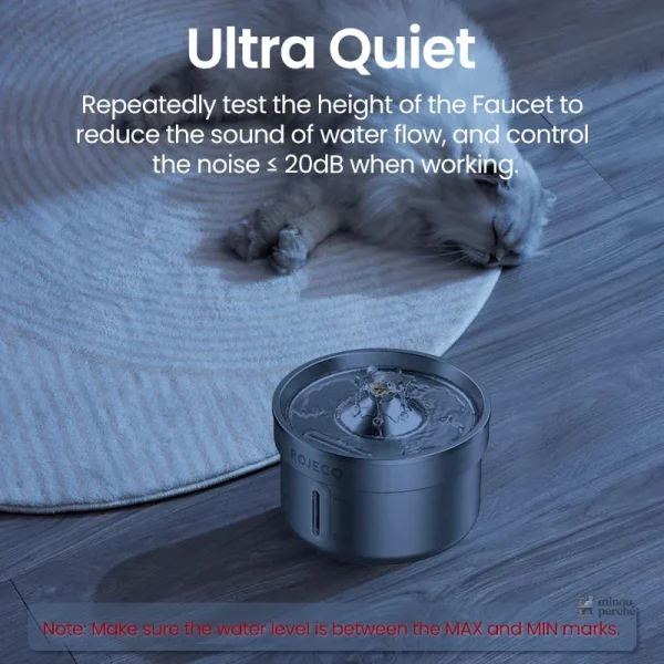 Accessoire chat : fontaine en acier inoxydable