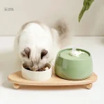 Distributeur d'eau pour félin en céramique design naturel