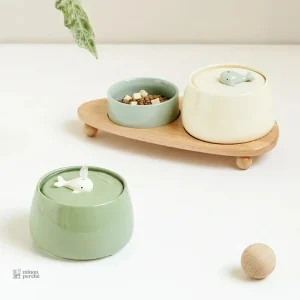 Fontaine en céramique pour chat, capacité de 1,3L